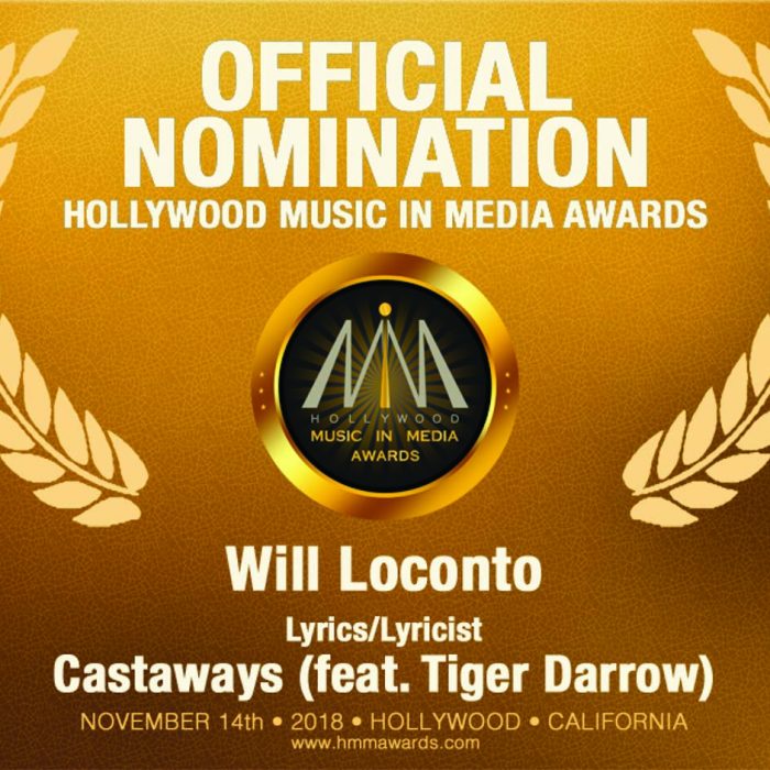Two Hollywood Music in Media Awards Nominations for Castaways (feat. Tiger Darrow)